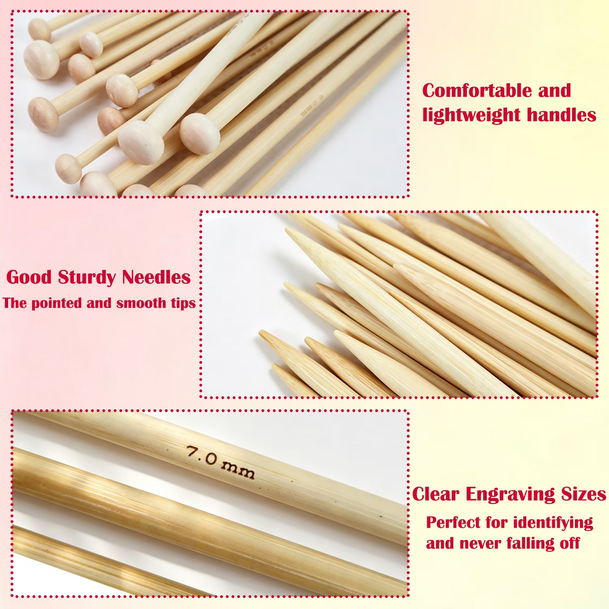 Yarniss Complete Knitting Kit for Beginners, Bamboo Knitting Needles Set 3.75mm-7mm, 10 yarn balls, Storage Case & Full Accessories, All-in-One Knitters Gift for Adults