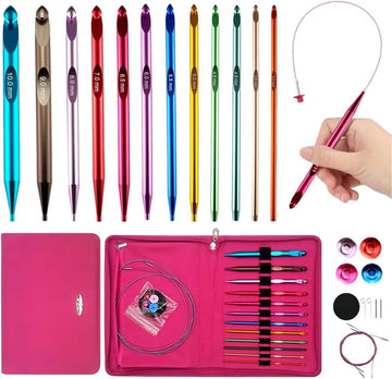 Yarniss Tunisian Crochet Hook Set – 3 mm-10 mm Interchangeable