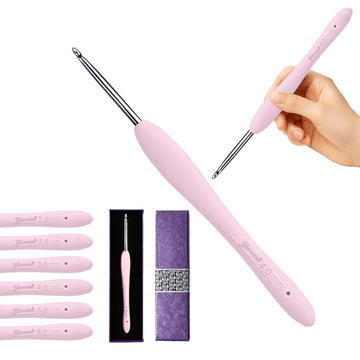 Yarniss 4.0mm Ergonomic Crochet Hook, Hand-Polished Soft-Grip Hook, Ideal for Beginners and Experienced Enthusiasts