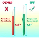 Yarniss Ergonomic Crochet Hooks Set, 9 Sizes Crochet Hooks with Case 2.0mm~6.0mm