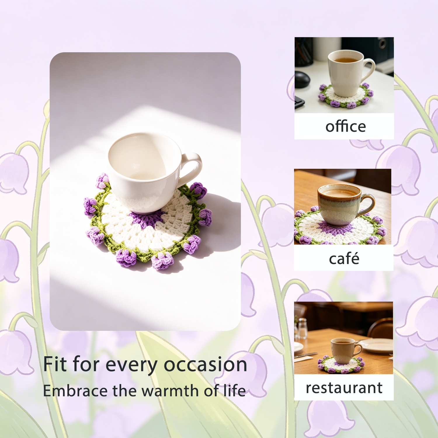 Yarniss Crochet Kit for Beginners,Crochet Coaster Starter Set,Stitch Crochet Kit Easy to Follow Video Tutorials Included