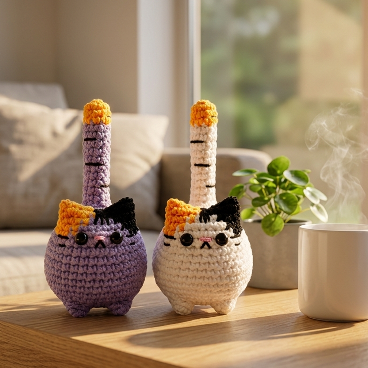 Yarniss Beginner Crochet Kit 2-Piece Cat Crochet Kit Complete with Video Tutorials
