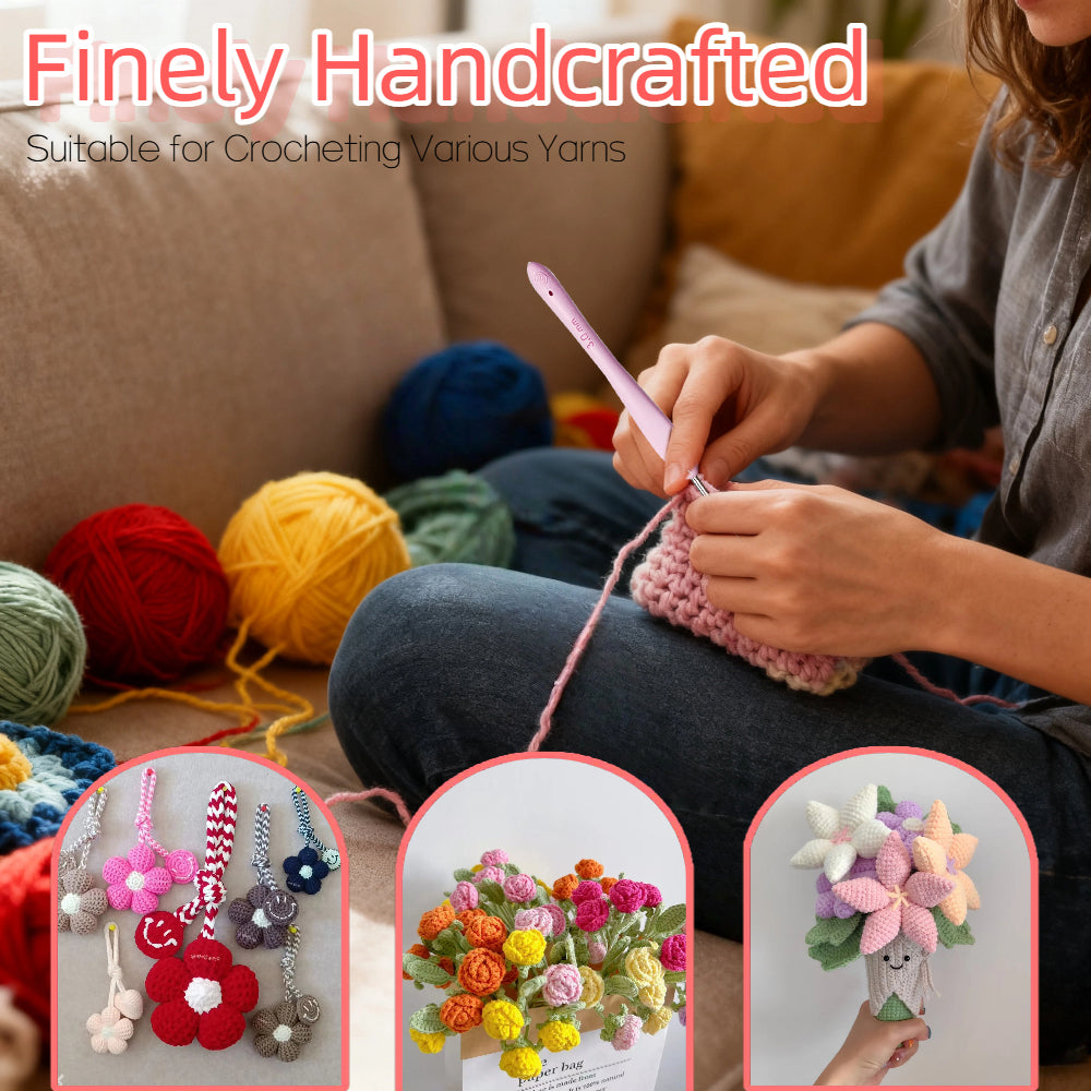 Yarniss 5.0mm Ergonomic Crochet Hook, Hand-Polished Soft-Grip Hook, Ideal for Beginners and Experienced Enthusiasts