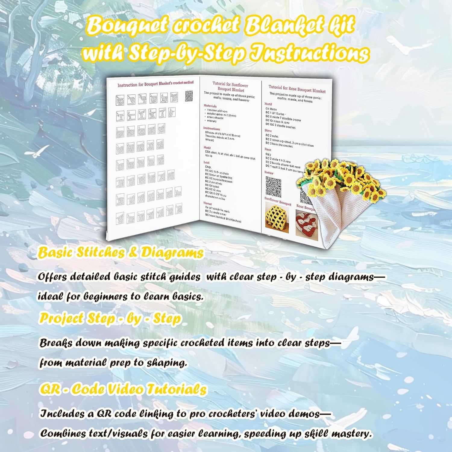 Yarniss Sunflower Blanket Material Package – Crochet Kit