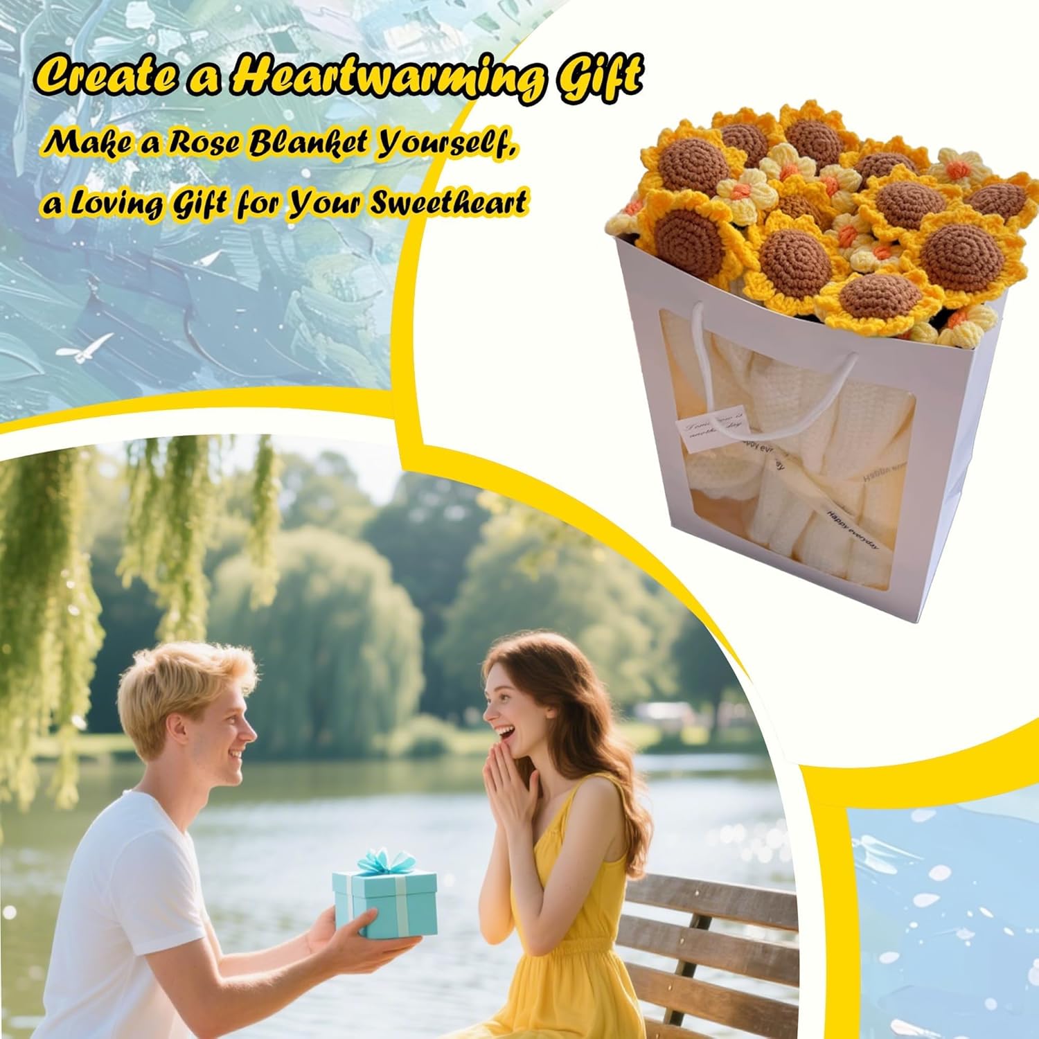 Yarniss Sunflower Blanket Material Package – Crochet Kit