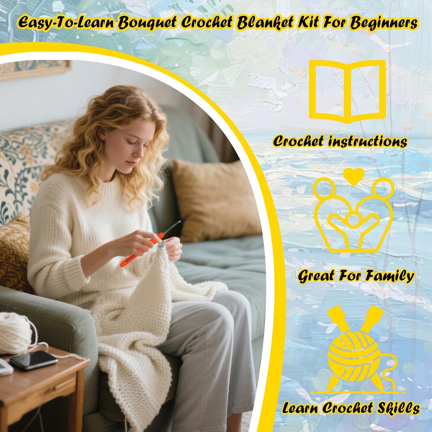 Yarniss Sunflower Blanket Material Package – Crochet Kit