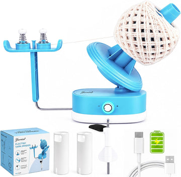 Yarniss Electric Yarn Winder, Large Capacity Automatic Yarn Cake Winder 10oz